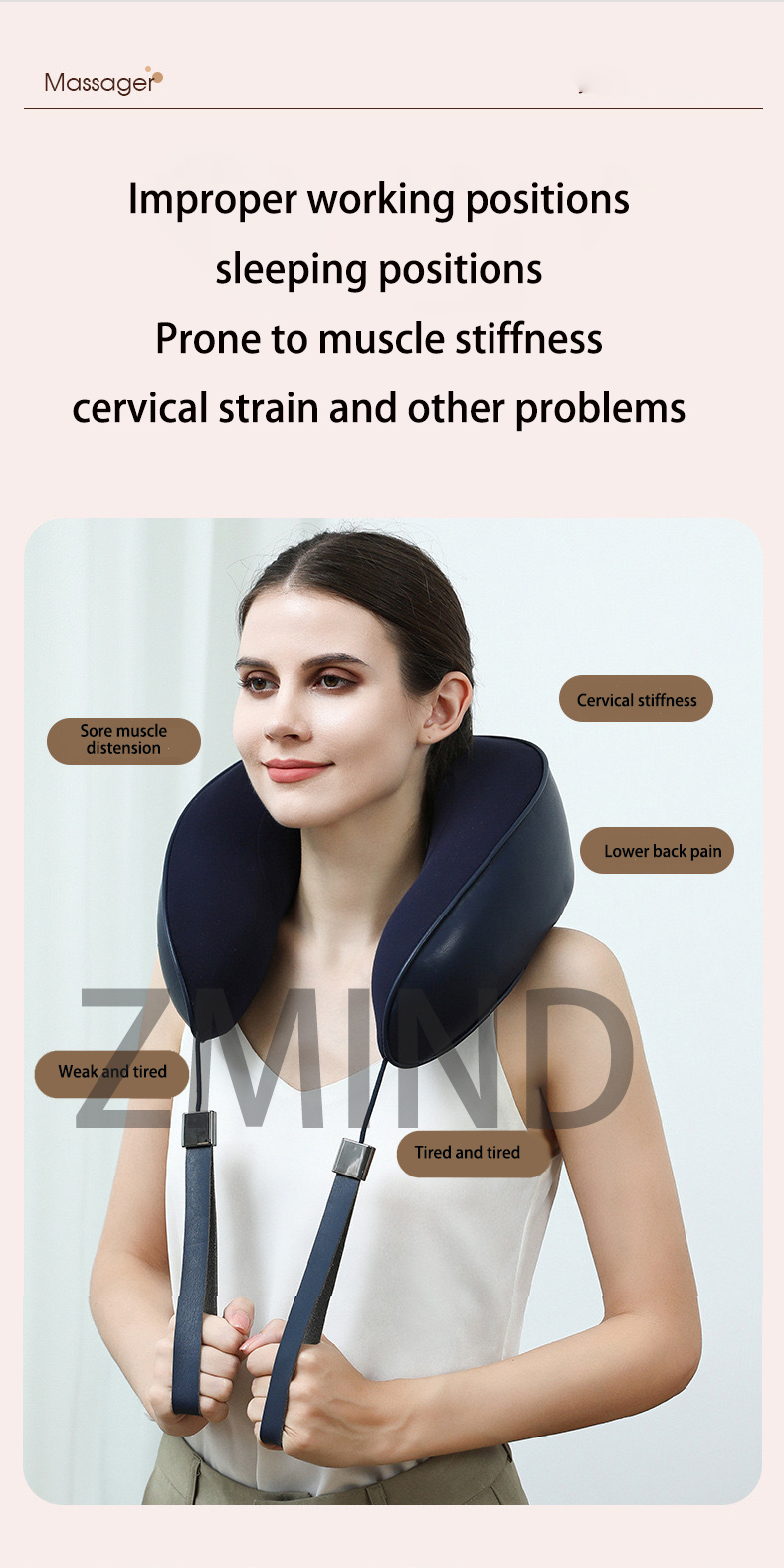 u-shaped massager pillow