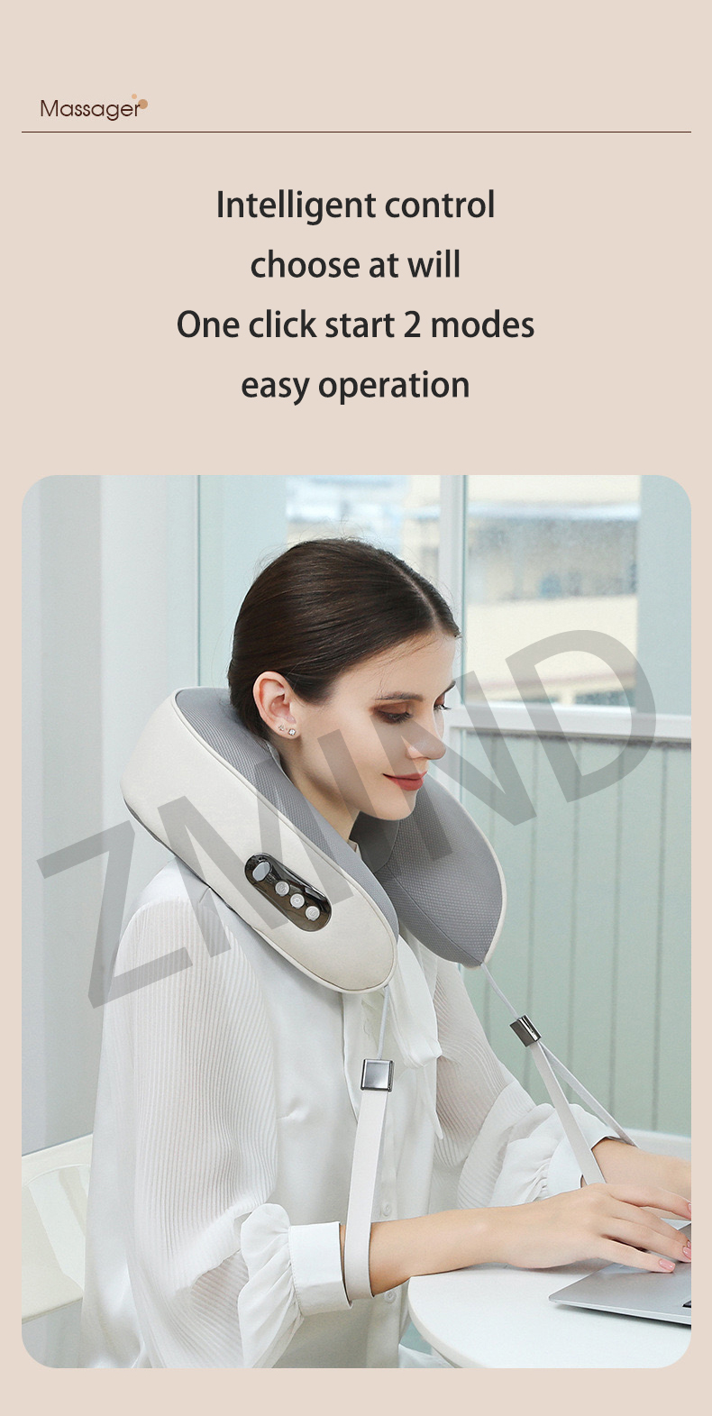 u-shaped massager pillow