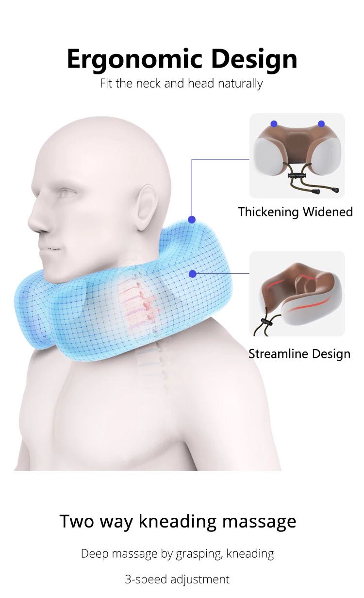 inflatable u-shaped pillows massage travel pillow