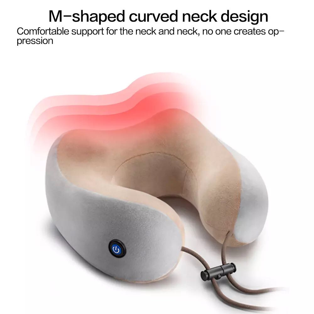 u-shaped vibrating travel massage pillow