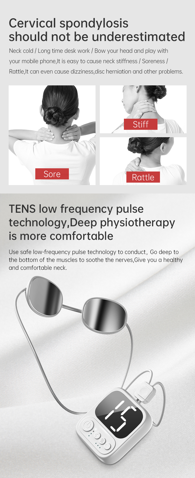 electric tens neck massager