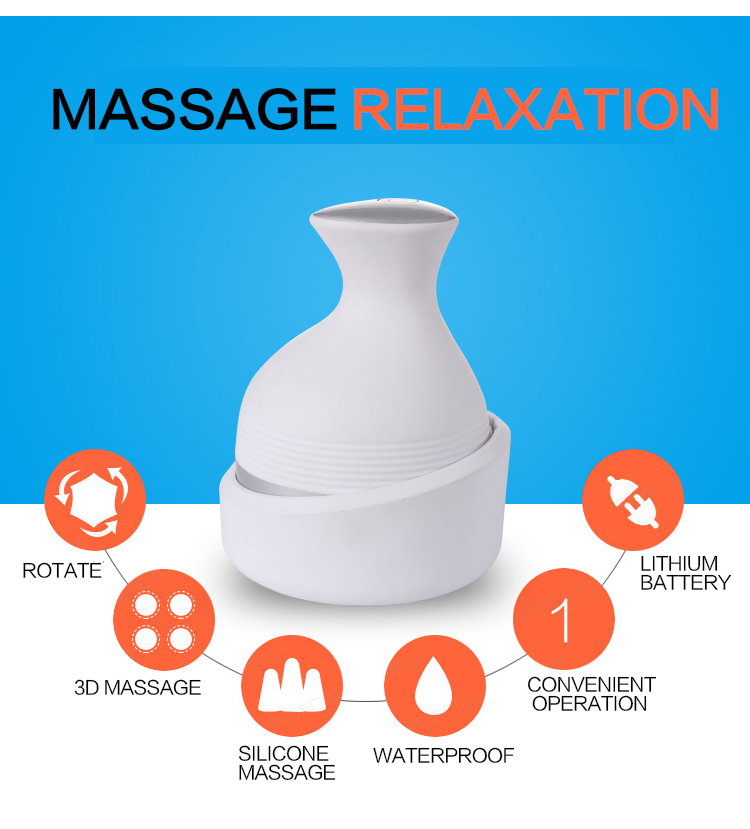 silicone head massager