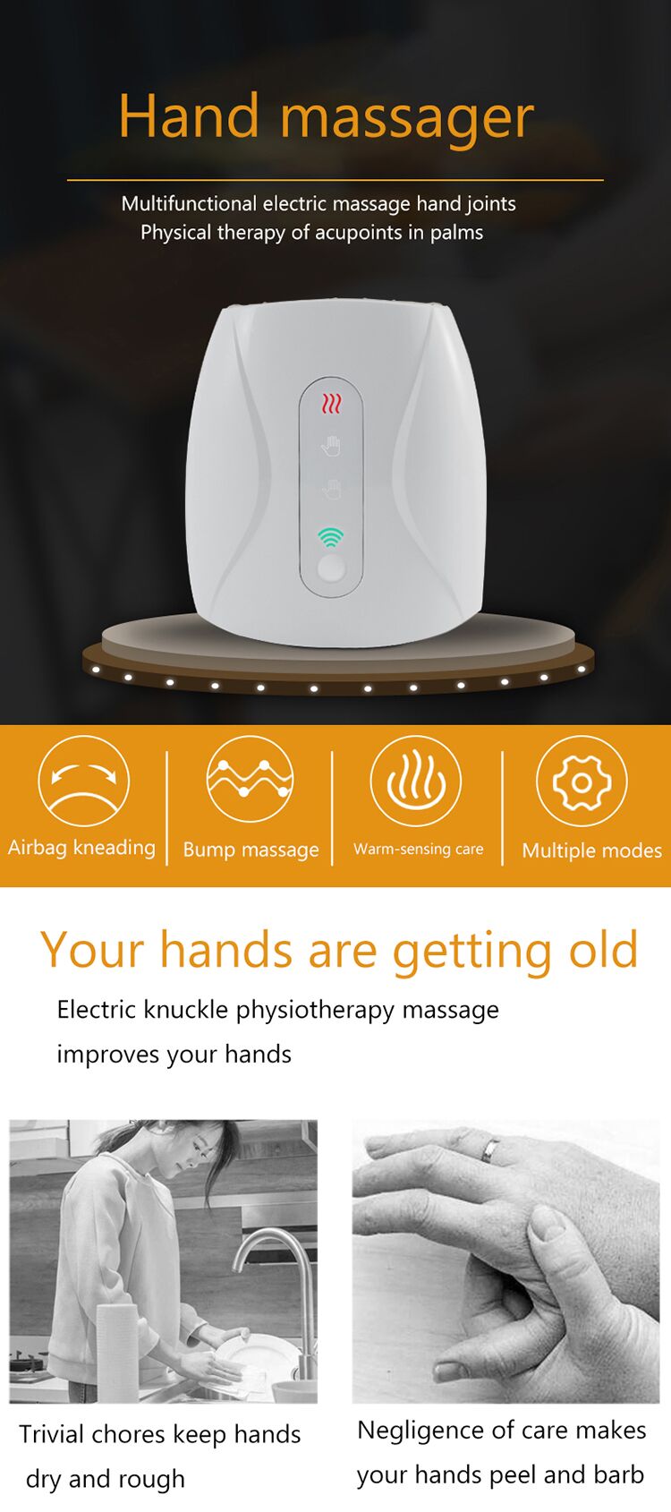 hand massager with heat