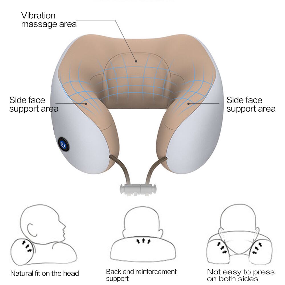  u shape neck pillow massage