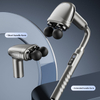 ZMIND H036 Full Body Deep Tissue Fascia Massage Gun, Removable Curved Handle Integrated Double-Ball Percussion Massager
