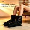 Zmind F028 Wearable Wireless Foot Massage Boots, Airpressure & Hot Compress Therapy to Boost Foot Blood Circulation Foot and Ankle Massager